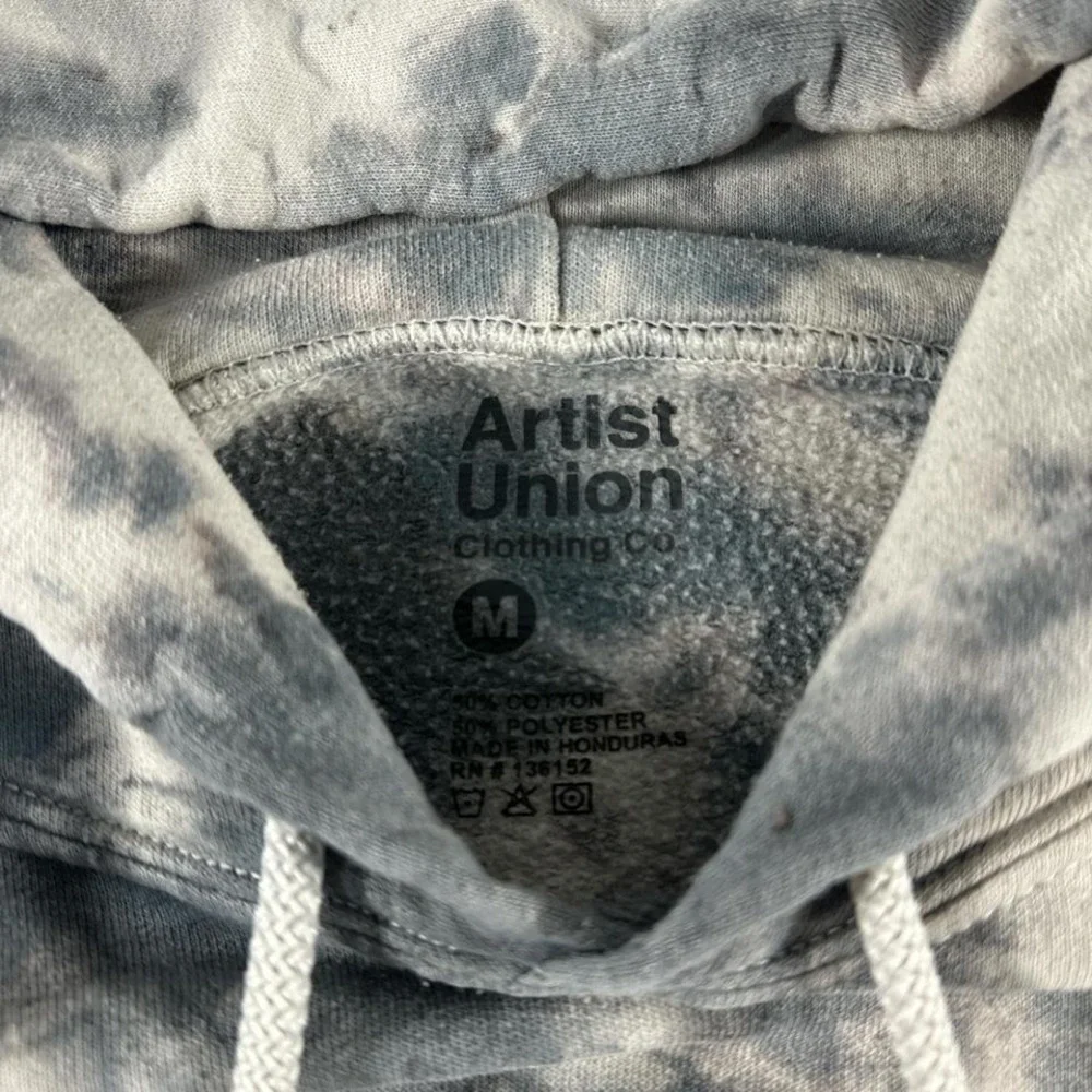 Grey‎ and black tie dye hoodie